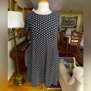 Urban Outfitters black and white polkadot dress with pockets